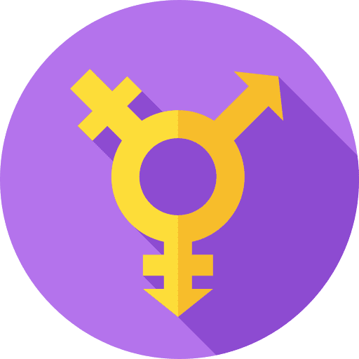 Transgender gender signs education icon