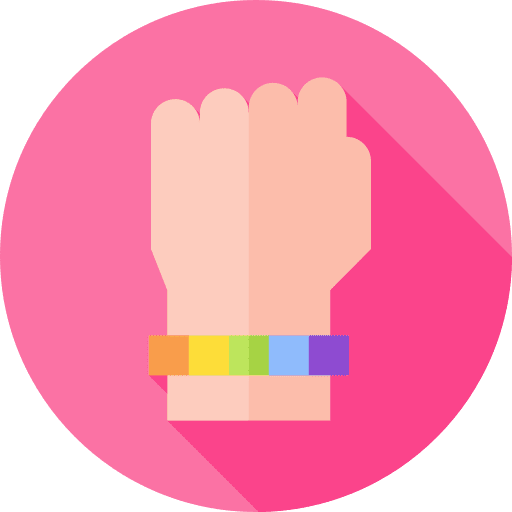 Fist empowerment rainbow flag rights icon Fist empowerment rainbow flag rights icon