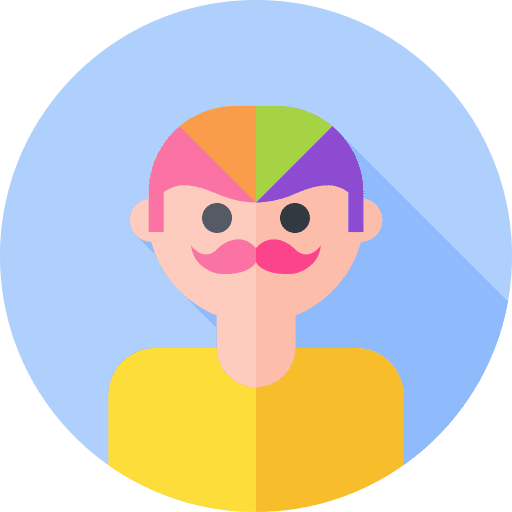 Man rainbow profile people icon Man rainbow profile people icon