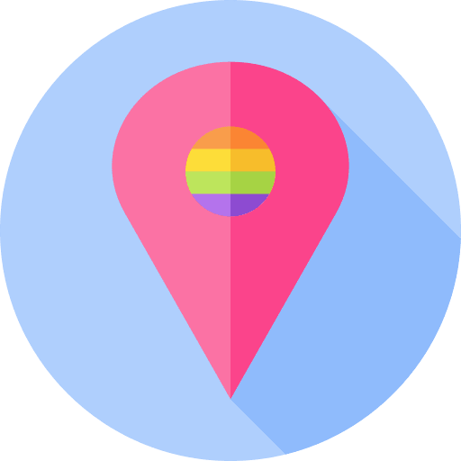 Rainbow map point pin point gps icon Rainbow map point pin point gps icon