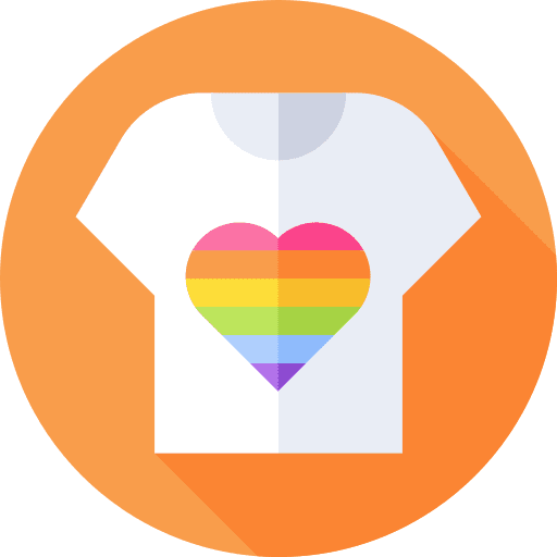 Tshirt rainbow fashion rainbow flag icon Tshirt rainbow fashion rainbow flag icon