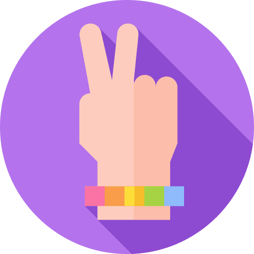 Victory hand gestures world pride day hand icon Victory hand gestures world pride day hand icon
