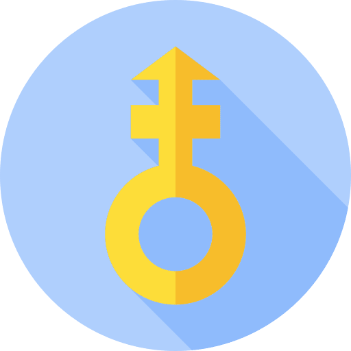 Androgyne male femenine masculine icon Androgyne male femenine masculine icon