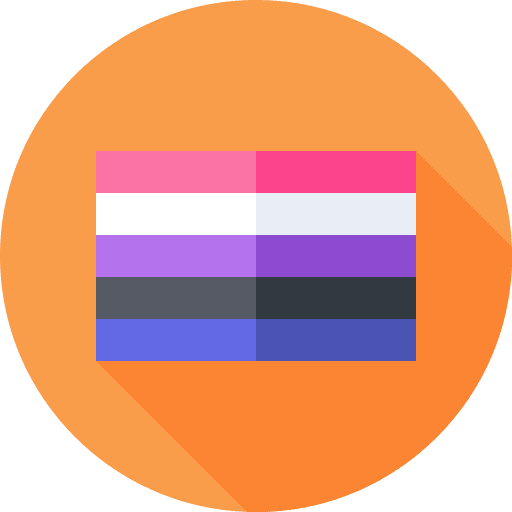 Genderfluid non binary signs flags icon Genderfluid non binary signs flags icon
