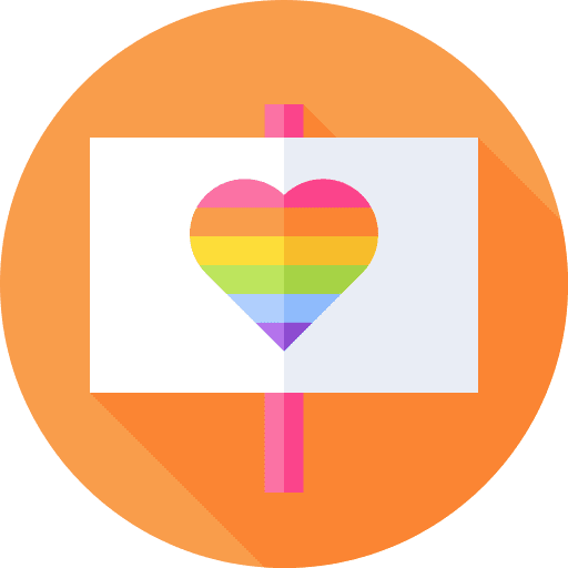 Poster rainbow marketing heart icon Poster rainbow marketing heart icon