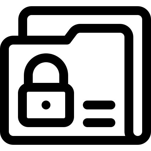 Confidential file security confidential icon