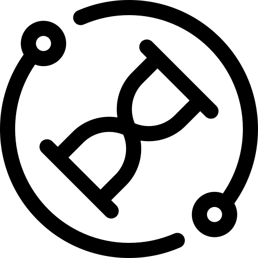 Process circular arrows processing time time and date icon