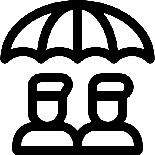 Insurance protection risk management security icon