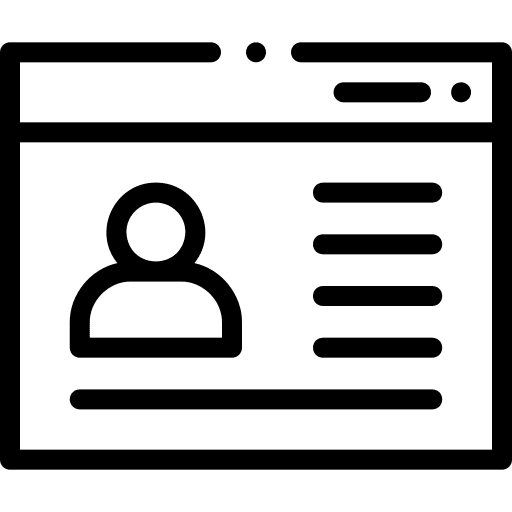 Personal information data browser internet icon