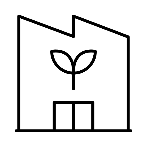 Sustainable factory ecology and environment industry sustainable factory icon Sustainable factory ecology and environment industry sustainable factory icon