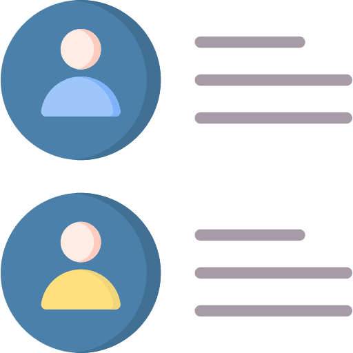 Contact list people configuration contact list icon