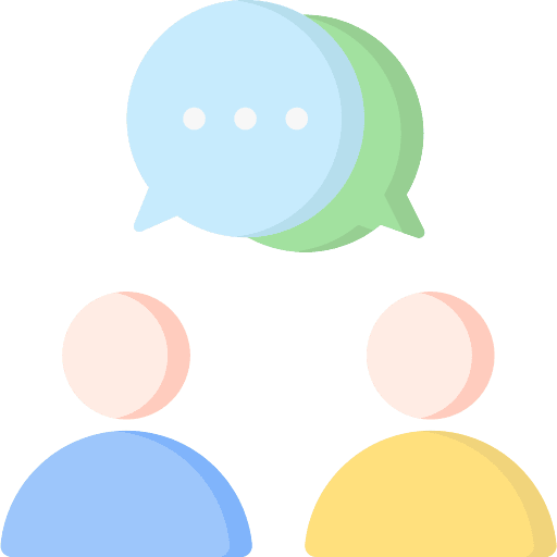Discussion friend conversation consultation icon