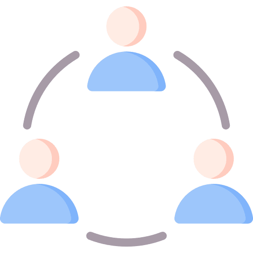 Group connection circle share icon