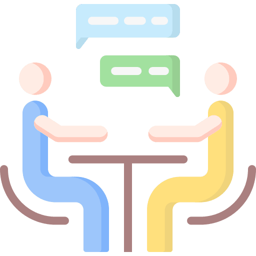 Discussion consulting counselling conversation icon