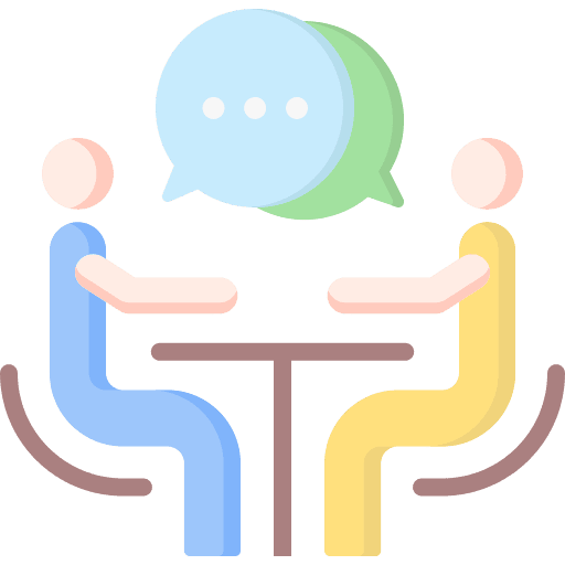Discussion interview conversation consultation icon