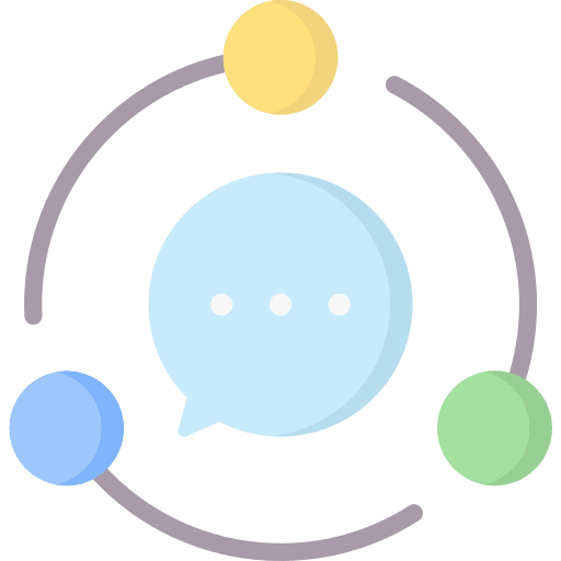 Social media social media circle connector icon