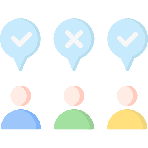Vote no feedback democracy icon Vote no feedback democracy icon