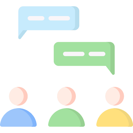Discussion chat communications conversation icon Discussion chat communications conversation icon