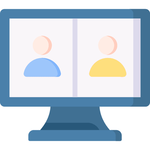 Discussion online computer monitor icon Discussion online computer monitor icon