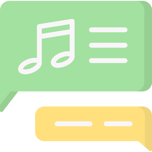 Music message communications comment icon Music message communications comment icon