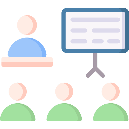 Presentation students training blackboard icon Presentation students training blackboard icon