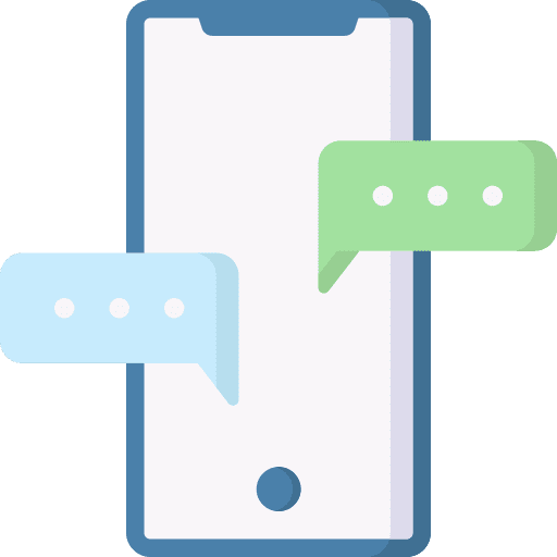 Smartphone online chat dialogue chatting icon Smartphone online chat dialogue chatting icon