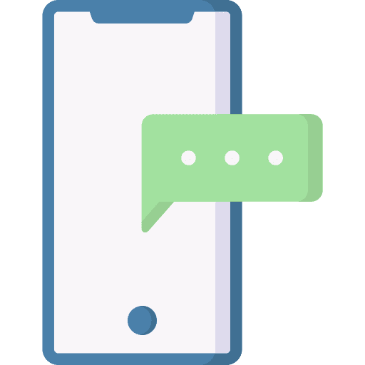 Smartphone phone call communications message icon Smartphone phone call communications message icon