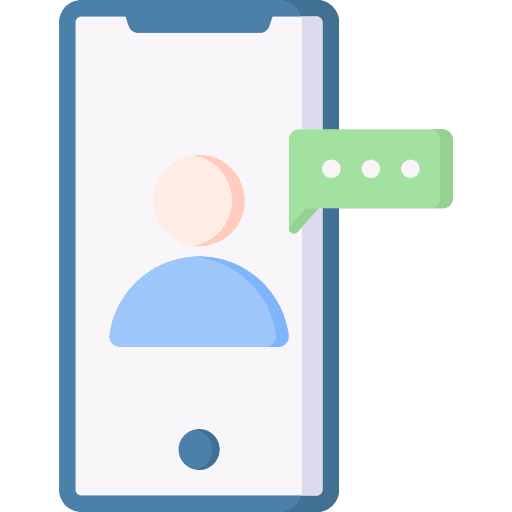 Smartphone user video call network icon Smartphone user video call network icon