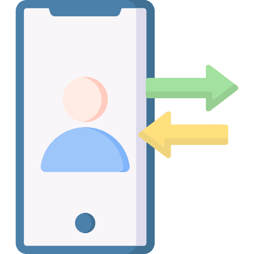 Smartphone traffic sync mobile phone icon Smartphone traffic sync mobile phone icon
