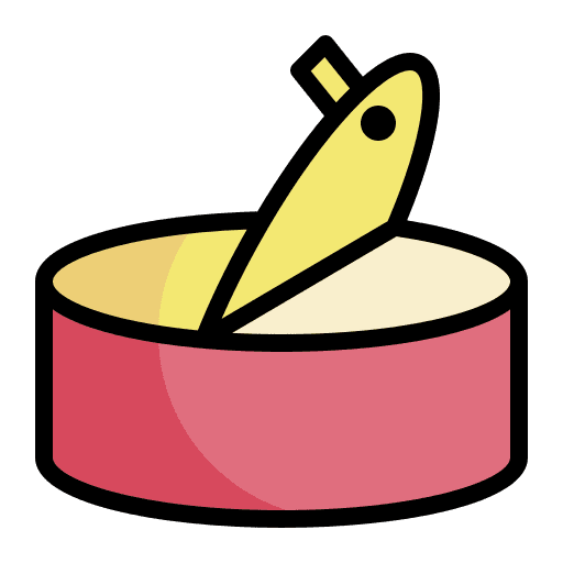 Canned food pet food cat tuna icon Canned food pet food cat tuna icon