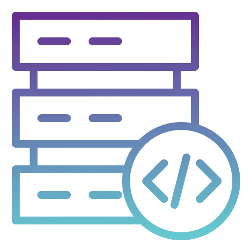 Database seo and web repository coding icon Database seo and web repository coding icon