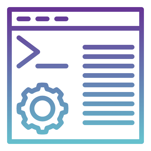 Command line seo and web settings browser icon Command line seo and web settings browser icon