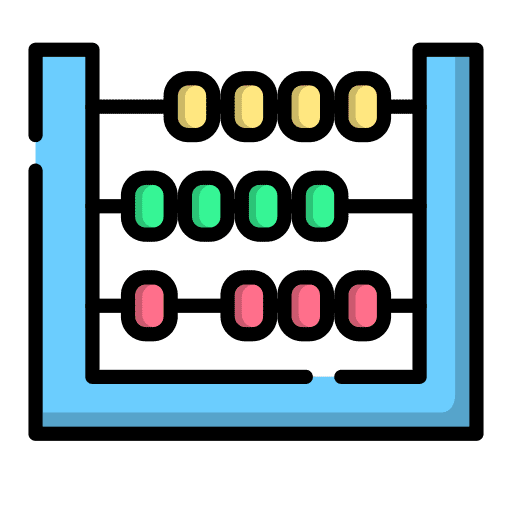 Abacus education calculating math icon