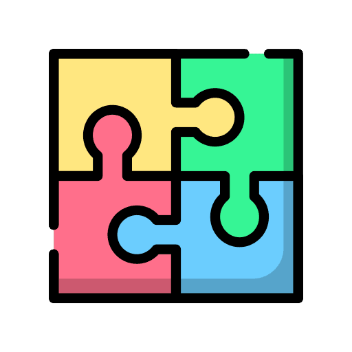 Jigsaw creativity company solution icon Jigsaw creativity company solution icon