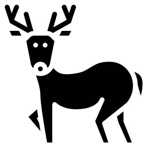 Deer forest nature animals icon