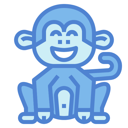 Monkey animals primate mammal icon