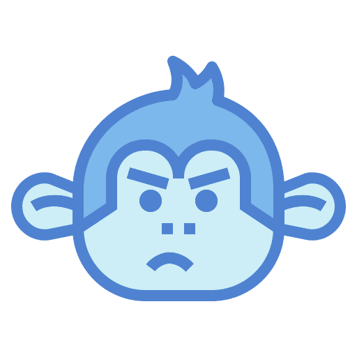 Monkey monkey mammal angry icon