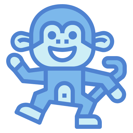 Monkey wildlife animal primate icon