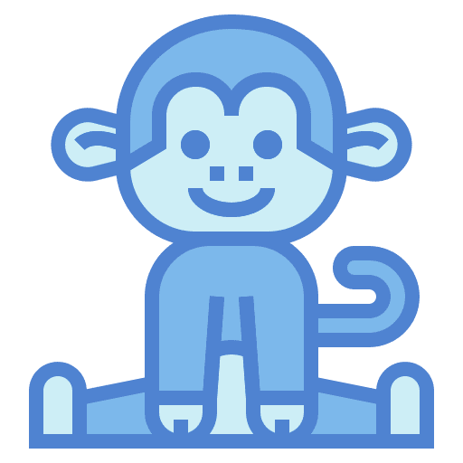 Monkey animal primate wildlife icon Monkey animal primate wildlife icon