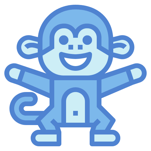 Monkey wildlife animal mammal icon Monkey wildlife animal mammal icon