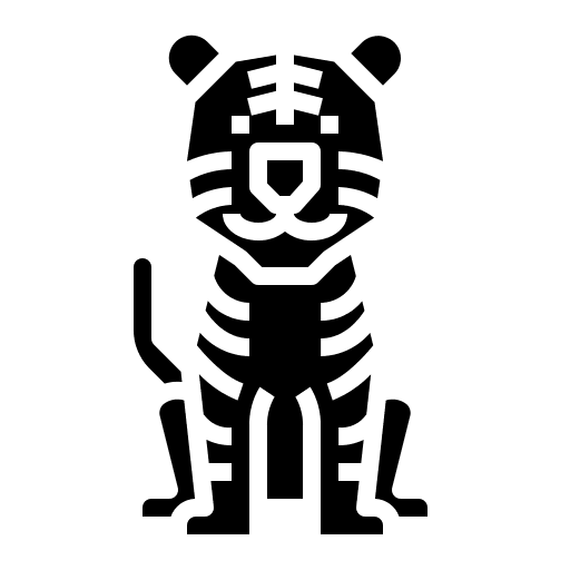 Tiger mammal tiger zoology icon