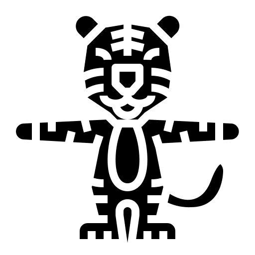 Tiger wildlife mammal zoology icon Tiger wildlife mammal zoology icon