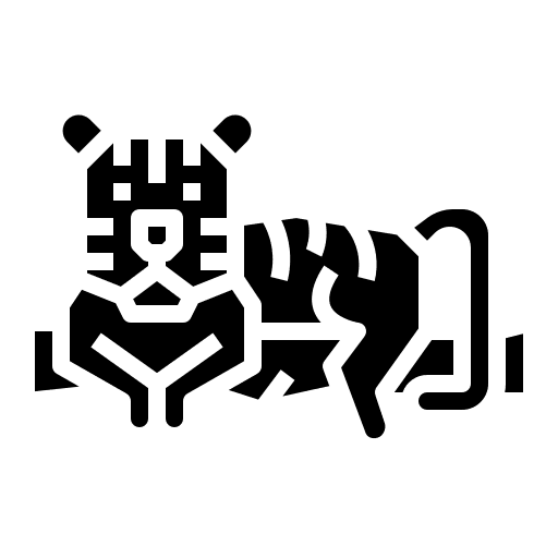 Tiger wildlife zoology mammal icon Tiger wildlife zoology mammal icon