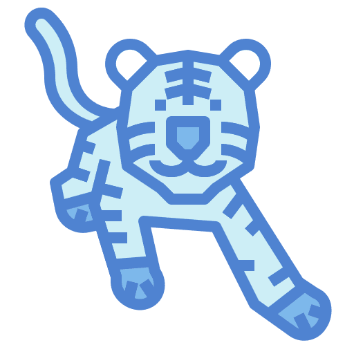 Tiger animal wildlife mammal icon