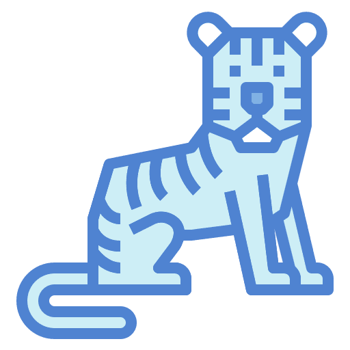 Tiger animals zoology mammal icon Tiger animals zoology mammal icon