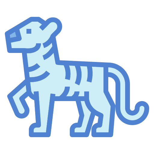 Tiger mammal animals wildlife icon