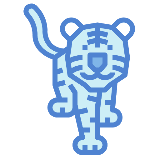Tiger wildlife zoology animals icon
