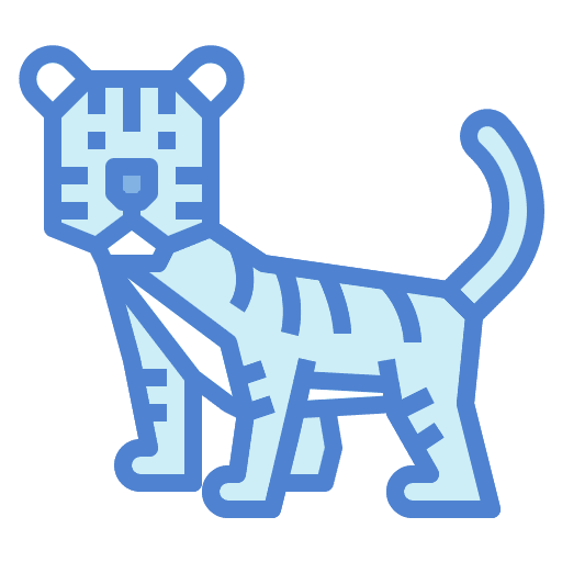 Tiger zoology mammal animal icon