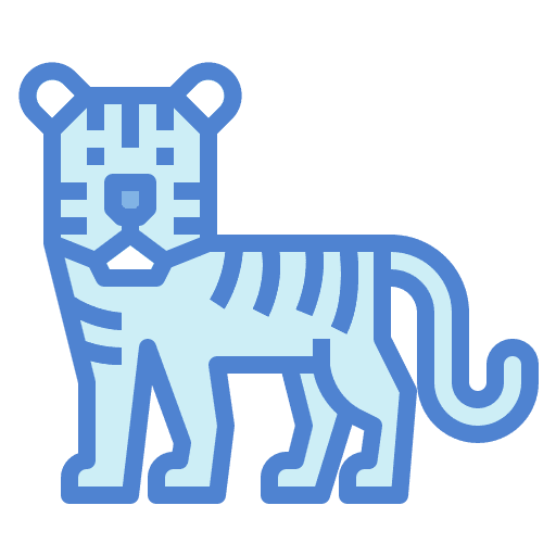 Tiger zoology mammal wildlife icon