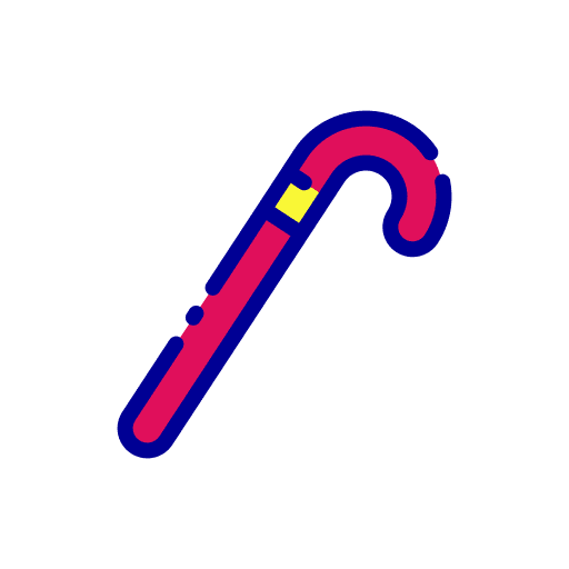 Cane candy canes decoration icon Cane candy canes decoration icon